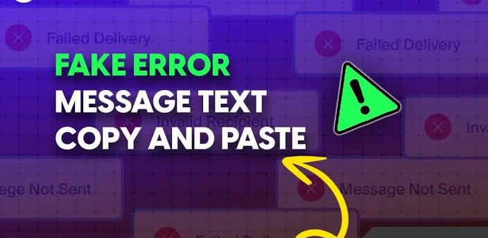 fake error message text copy and paste
